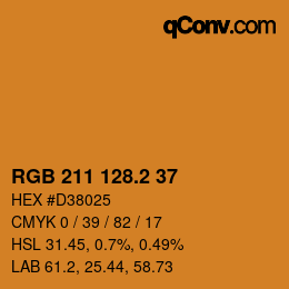 カラーコード: RGB 211 128.2 37 | qconv.com