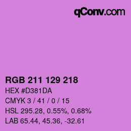 Color code: RGB 211 129 218 | qconv.com