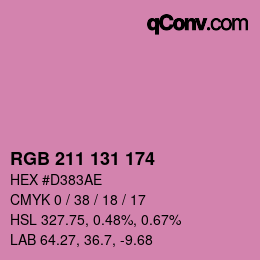 Color code: RGB 211 131 174 | qconv.com