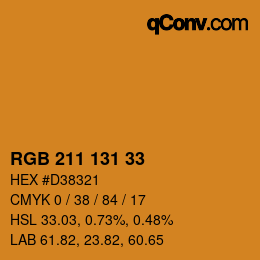 Color code: RGB 211 131 33 | qconv.com