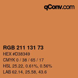 Color code: RGB 211 131 73 | qconv.com