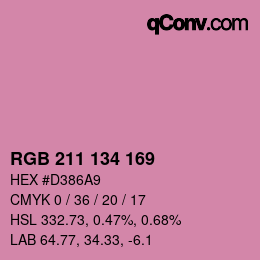 Color code: RGB 211 134 169 | qconv.com