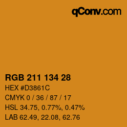 カラーコード: RGB 211 134 28 | qconv.com