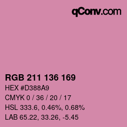 Color code: RGB 211 136 169 | qconv.com