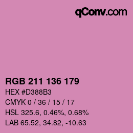 Color code: RGB 211 136 179 | qconv.com