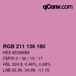Color code: RGB 211 136 180 | qconv.com