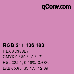 Color code: RGB 211 136 183 | qconv.com