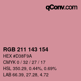 Color code: RGB 211 143 154 | qconv.com