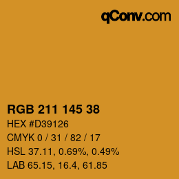Color code: RGB 211 145 38 | qconv.com