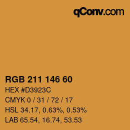 カラーコード: RGB 211 146 60 | qconv.com