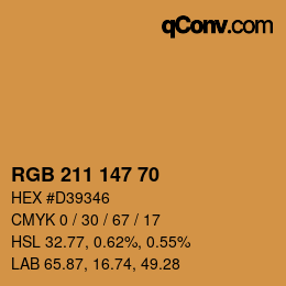 Farbcode: RGB 211 147 70 | qconv.com