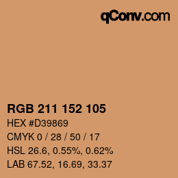 Color code: RGB 211 152 105 | qconv.com