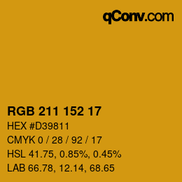 Color code: RGB 211 152 17 | qconv.com