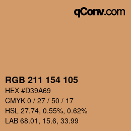 Color code: RGB 211 154 105 | qconv.com