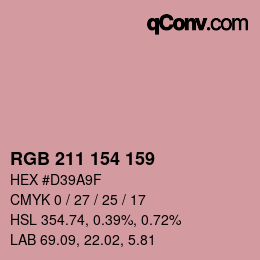 Color code: RGB 211 154 159 | qconv.com