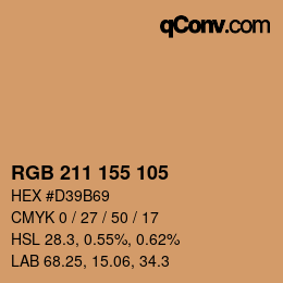 Color code: RGB 211 155 105 | qconv.com