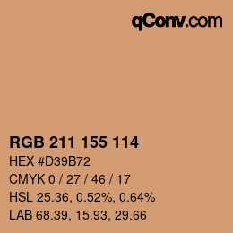 Color code: RGB 211 155 114 | qconv.com