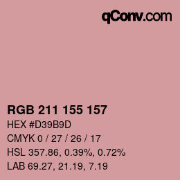 Color code: RGB 211 155 157 | qconv.com