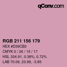Farbcode: RGB 211 156 179 | qconv.com