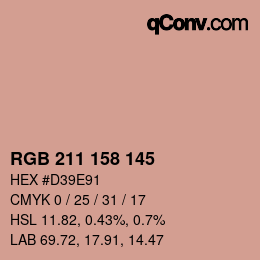 Color code: RGB 211 158 145 | qconv.com