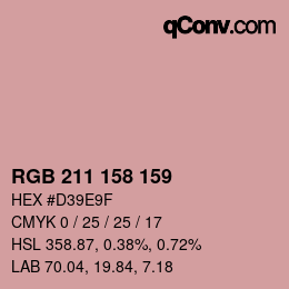 Color code: RGB 211 158 159 | qconv.com