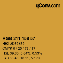 Color code: RGB 211 158 57 | qconv.com