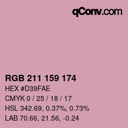 Color code: RGB 211 159 174 | qconv.com