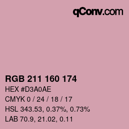 Color code: RGB 211 160 174 | qconv.com