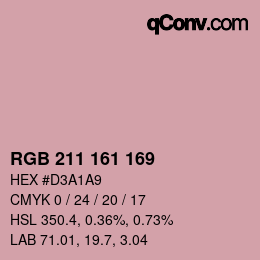 Color code: RGB 211 161 169 | qconv.com