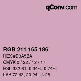 Color code: RGB 211 165 186 | qconv.com