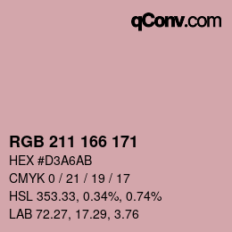 Color code: RGB 211 166 171 | qconv.com