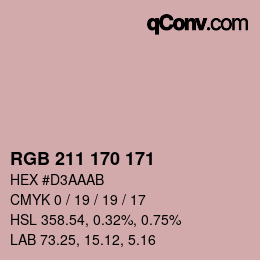 Color code: RGB 211 170 171 | qconv.com