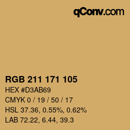 颜色代码: RGB 211 171 105 | qconv.com