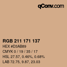 Farbcode: RGB 211 171 137 | qconv.com