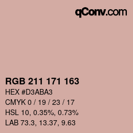 Color code: RGB 211 171 163 | qconv.com