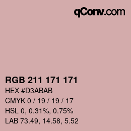 Color code: RGB 211 171 171 | qconv.com