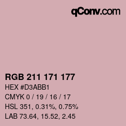 カラーコード: RGB 211 171 177 | qconv.com