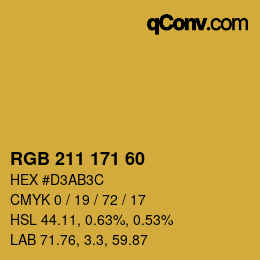 カラーコード: RGB 211 171 60 | qconv.com