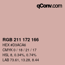 Color code: RGB 211 172 166 | qconv.com