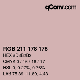 Color code: RGB 211 178 178 | qconv.com