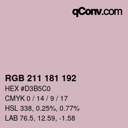 Color code: RGB 211 181 192 | qconv.com