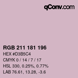 Color code: RGB 211 181 196 | qconv.com