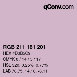 Farbcode: RGB 211 181 201 | qconv.com