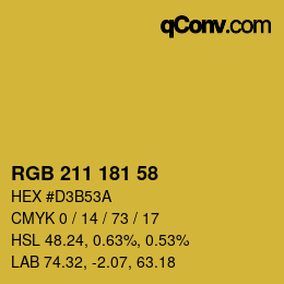 Color code: RGB 211 181 58 | qconv.com