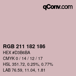 Color code: RGB 211 182 186 | qconv.com