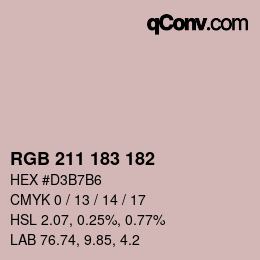 Color code: RGB 211 183 182 | qconv.com