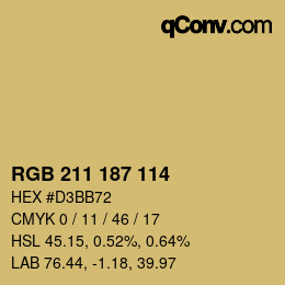 Color code: RGB 211 187 114 | qconv.com