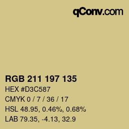 Color code: RGB 211 197 135 | qconv.com