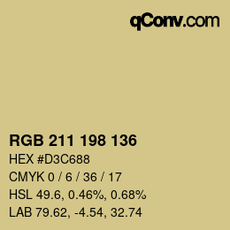 Color code: RGB 211 198 136 | qconv.com