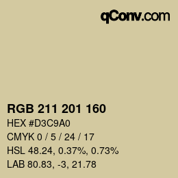 Color code: RGB 211 201 160 | qconv.com